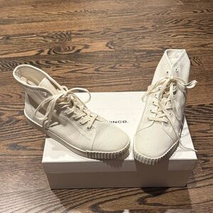 Vince Women's Off-White High-Top Sneakers